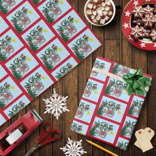 Funny hängning av Julgran Cat Presentpapper (Skapare uppladdad)