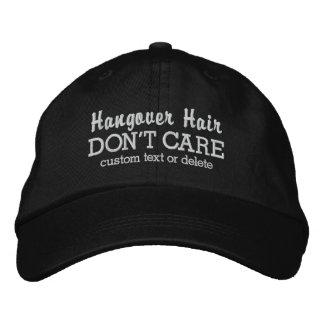 Funny Hangover Hair aktar inte anpassningsbar text Broderad Keps