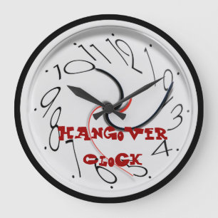 Funny Hangover Wall Clocks Stor Klocka