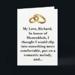 Funny Hannukah Hanukka Channukah Chanuka-kort Helgkort<br><div class="desc">Lustigt Hannukkah Hanukka Channukah Chanuka-kort. Överraska din kompis med det här roliga kortet!</div>