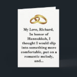 Funny Hannukah Hanukka Channukah Chanuka-kort Helgkort<br><div class="desc">Lustigt Hannukkah Hanukka Channukah Chanuka-kort. Överraska din kompis med det här roliga kortet!</div>