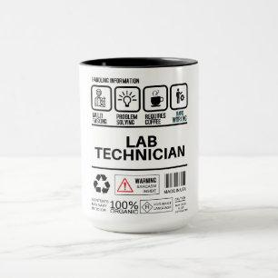 Funny hanteringsinformation för Lab-tekniker Mugg