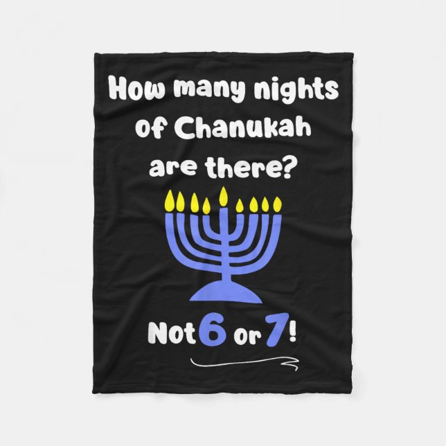 Funny Hanukkah 67 Meme Teacher How Many Nights Of  Fleecefilt (Framsidan)