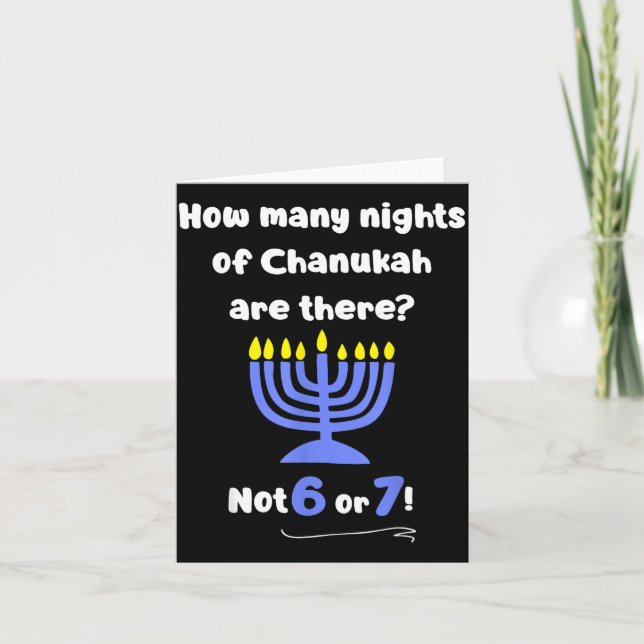 Funny Hanukkah 67 Meme Teacher How Many Nights Of  Kort (Framsida)