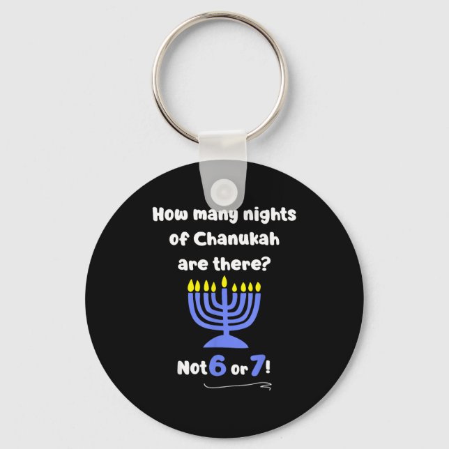 Funny Hanukkah 67 Meme Teacher How Many Nights Of  Nyckelring (Framsida)