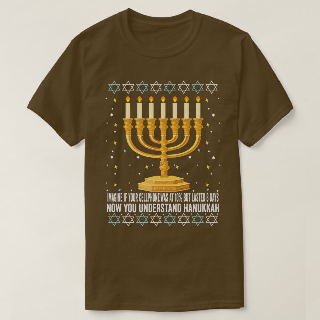 Funny Hanukkah Chanukah Cellphone Quote T Shirt (Design framsida)