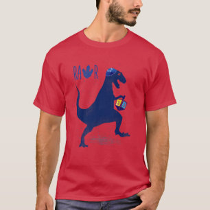 Funny Hanukkah Dinosaur Dreidel Dino Menorah Gift T Shirt