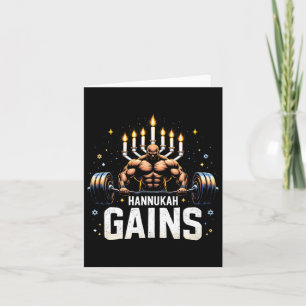 Funny Hanukkah Jewish Gym Workout Hannukah Gains Kort