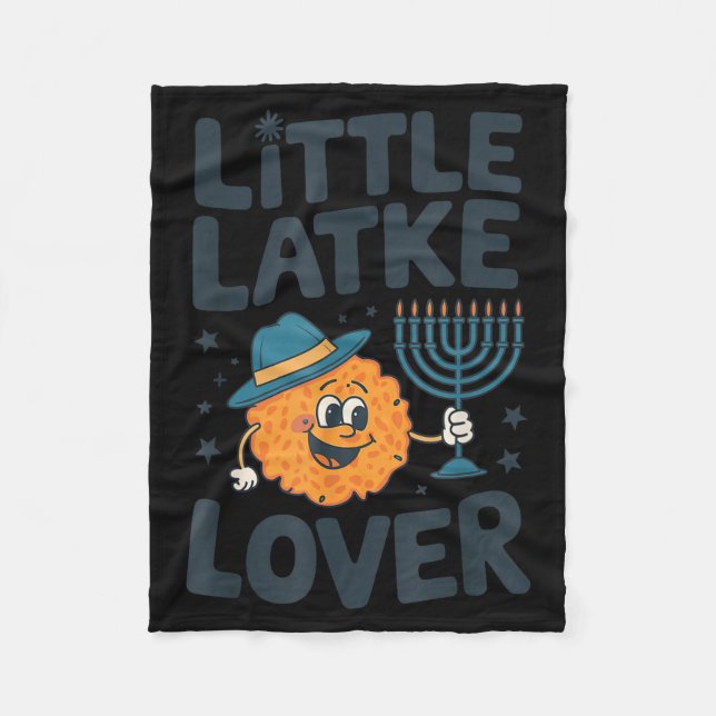 Funny Hanukkah Little Latke Jewish Family Kids Mat Fleecefilt (Framsidan)
