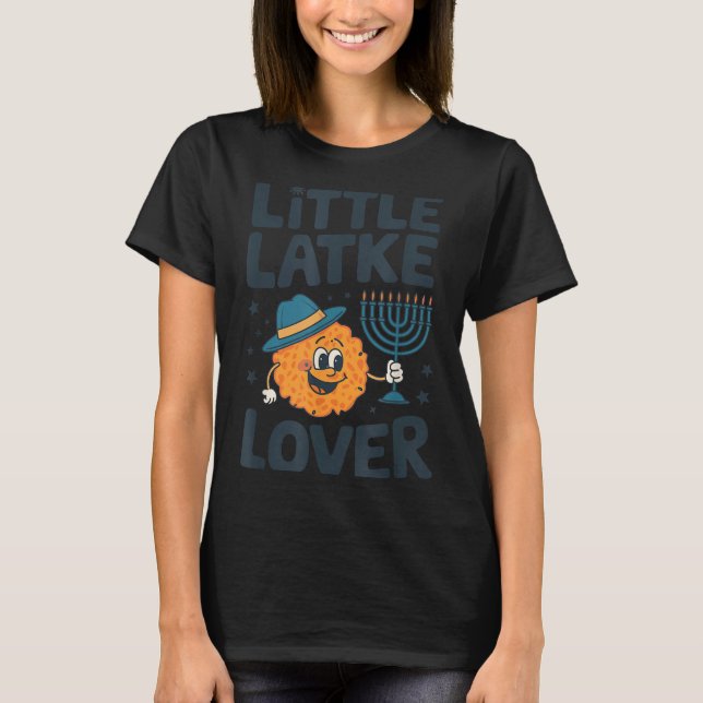 Funny Hanukkah Little Latke Jewish Family Kids Mat T Shirt (Framsida)