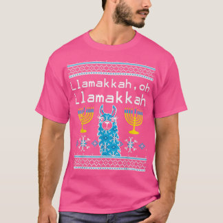 Funny Hanukkah Llama Llamakkah Oh Llamakkah T Shirt