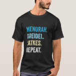 Funny Hanukkah Menorah Dreidel Latkes Repeat Jewis T Shirt<br><div class="desc">Funny Hanukkah Menorah Dreidel Latkes Repeat Jewish Chanukah Långärmad T Shirt</div>
