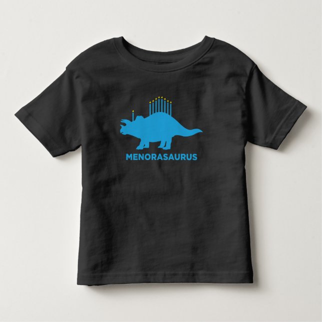 Funny Hanukkah Menorasaurus Menorah Dinosaur Shirt T Shirt (Framsida)