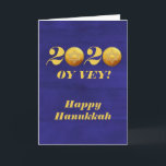 Funny Hanukkah Oy Vey 2020 Gelt Coin Helgkort<br><div class="desc">Den här designen skapades från min fluid-akrylmålning. Det kan vara personlig genom att klicka på anpassningsknappen och ändra namn, initialer eller ord. Du kan också ändra texten färg och stil eller ta bort texten för en bilddesign. Kontakta mig på colorflowcreations@gmail.com om du vill ha denna design på en annan produkt....</div>