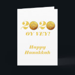 Funny Hanukkah Oy Vey 2020 Gelt Coin Helgkort<br><div class="desc">Den här designen skapades från min fluid-akrylmålning. Det kan vara personlig genom att klicka på anpassningsknappen och ändra namn, initialer eller ord. Du kan också ändra texten färg och stil eller ta bort texten för en bilddesign. Kontakta mig på colorflowcreations@gmail.com om du vill ha denna design på en annan produkt....</div>