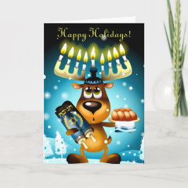 Funny Hanukkah Reindeer Glad helg