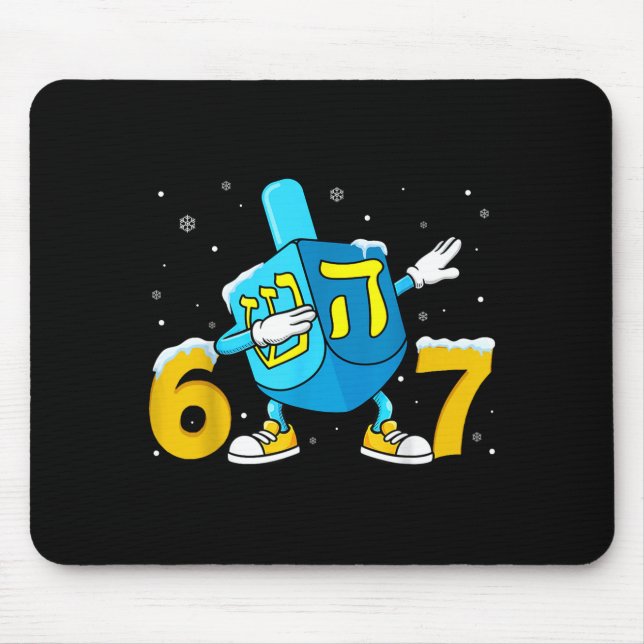 Funny Hanukkah Six Seven Chanukah Dreidel Dabbing  Musmatta (Framsidan)