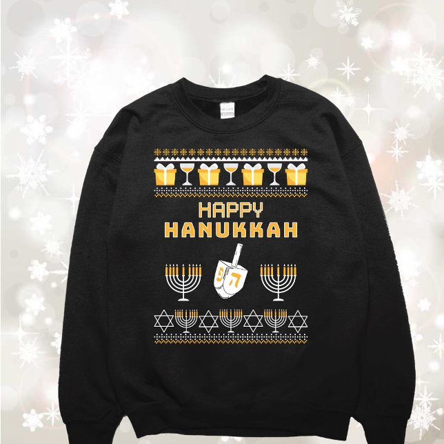 Funny Hanukkah Ugly Sweater Sweatshirt T Shirt (Skapare uppladdad)