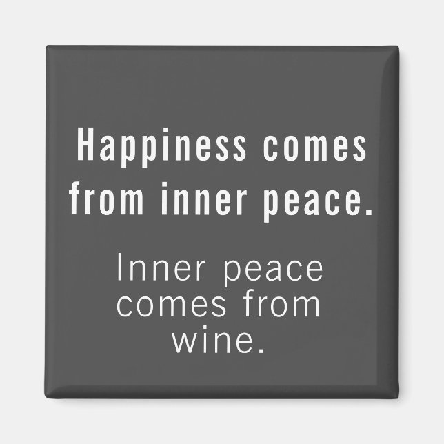 Funny Happform Definition Grått och White Magnet (Framsidan)