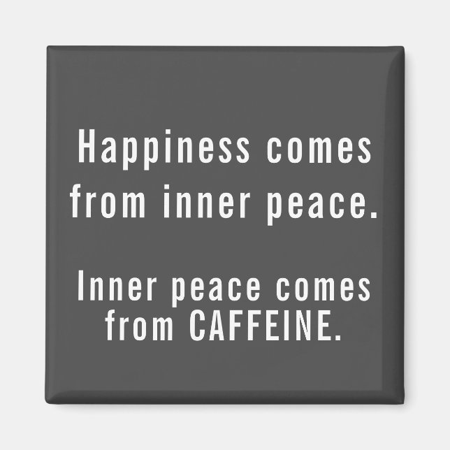 Funny Happiness Caffeine-definition Magnet (Framsidan)