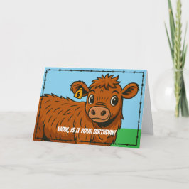 Funny Happy Birthday Cartoon Country Ranch Farm  Kort