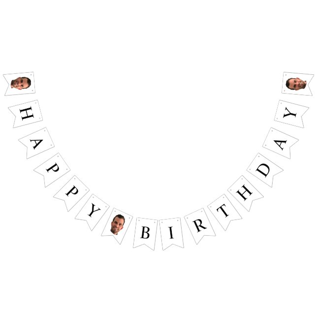 Funny Happy Birthday Party Picture Photo Banner Vimplar (Alla)