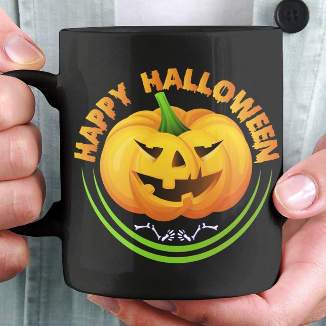 Funny Happy halloween Scary Pumpkin Kaffemugg (Skapare uppladdad)