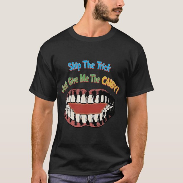 Funny Happy halloween Shirt - Big Mouth T Shirt (Framsida)