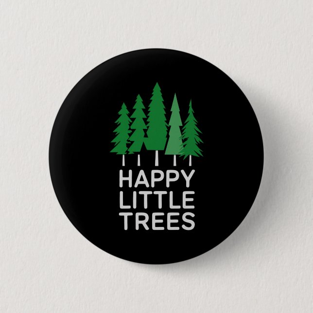 Funny Happy Little Trees Camng  Knapp (Framsida)