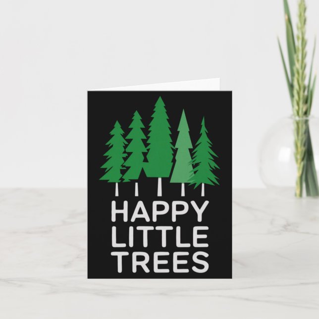 Funny Happy Little Trees Camng  Kort (Framsida)