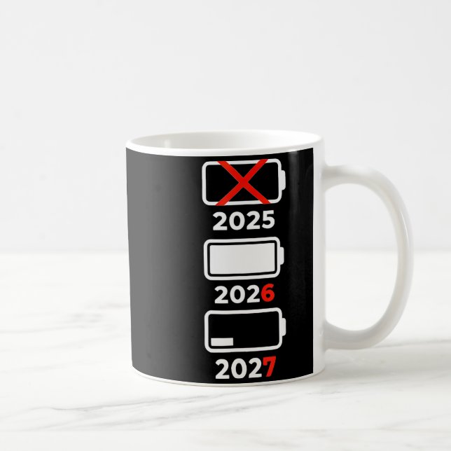 Funny Happy New Year 2026 2027 67 Meme Six Seven  Kaffemugg (Höger)