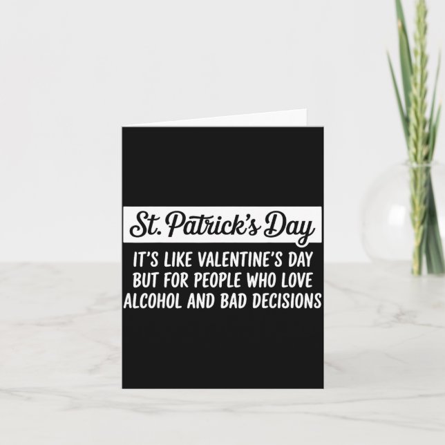 Funny Happy St Patricks Day Irish Shamrock Lucky M Kort (Framsida)