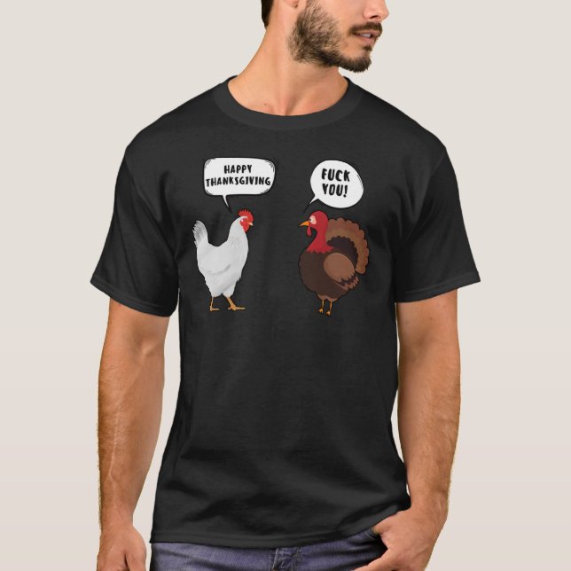 Funny Happy thanksgiving Chicken Vs Turkey Essenti T Shirt (Framsida)