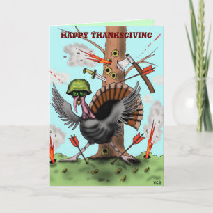 Funny Happy thanksgiving-kalkonkort Helgkort