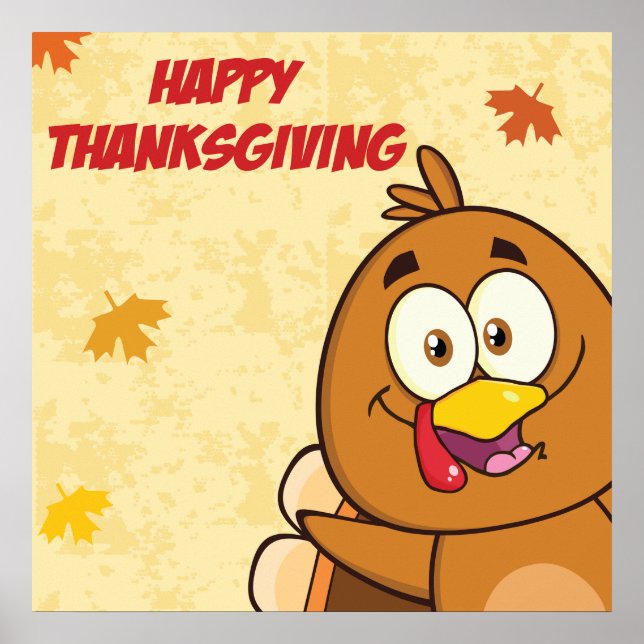 Funny Happy thanksgiving Poster (Framsidan)