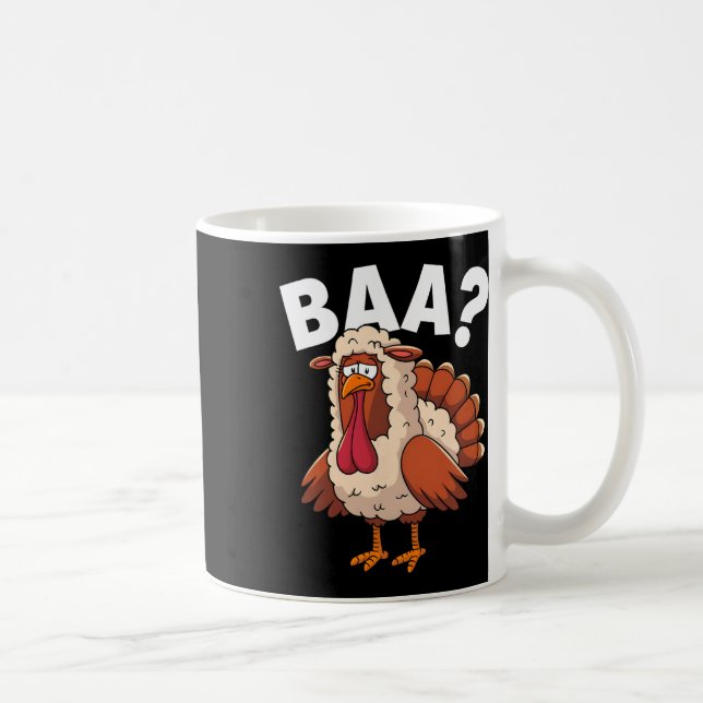 Funny Happy Thanksgiving Turkey A Lamb Costume  Kaffemugg (Höger)