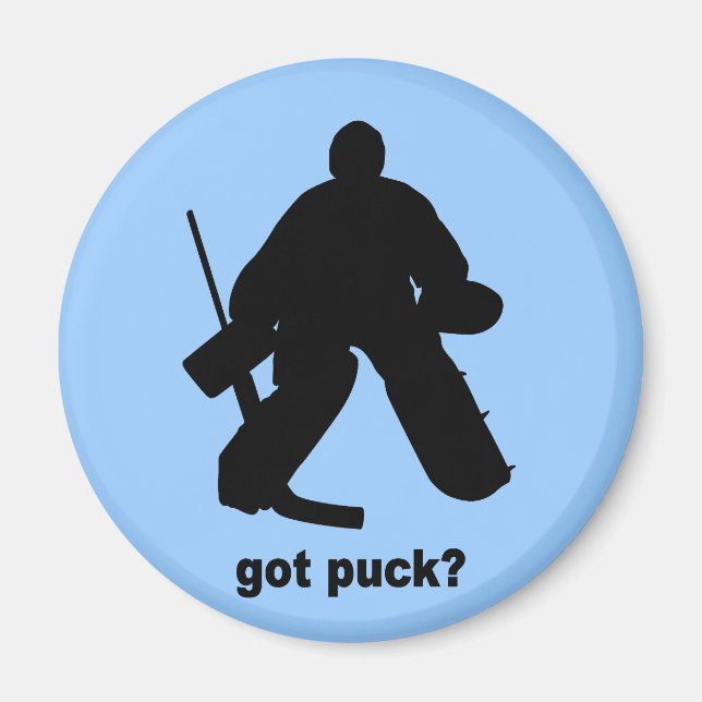 Funny har puck hockey magnet (Framsidan)
