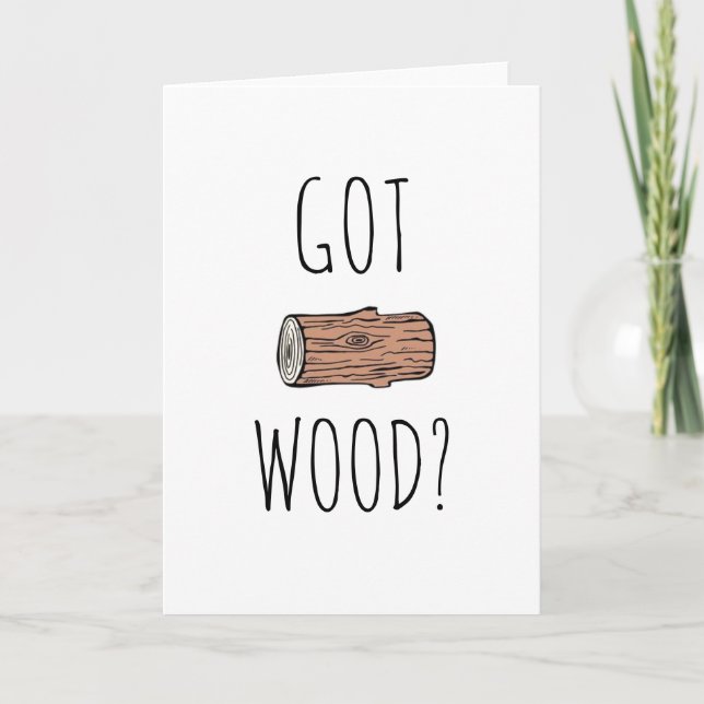 FUNNY HAR WOOD BOYFRIEND BIRTHDAY-KORT KORT (Framsida)