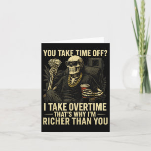 Funny Hardworking Hustle Money Skapar Halloween La Kort