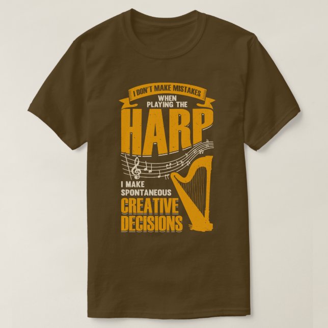 Funny Harp Player Music Musician Harpist Gift T Shirt (Design framsida)
