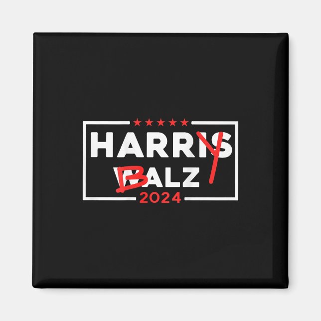 Funny Harris W 24 Harry B 2024 Meme Democratic on Magnet (Framsidan)