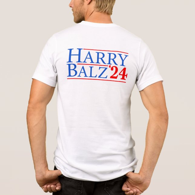 Funny Harris Walz 24 Harry Balz 2024 Ledamot T Shirt (Baksida)