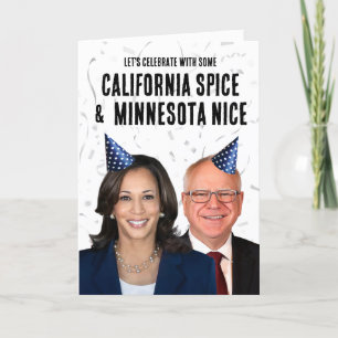 Funny Harris Walz Birthday - Spice and Nice Kort