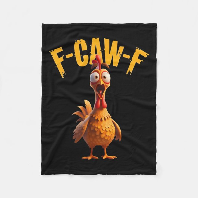 Funny Haunted Chicken F-caw-f Tee Fleecefilt (Framsidan)