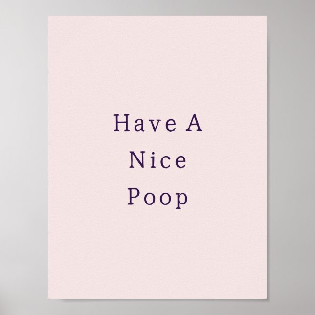 Funny Have A Nice Poop Bathroom Poster (Framsidan)