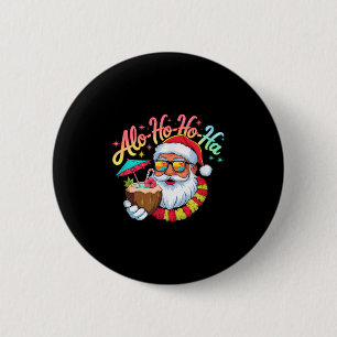 Funny Hawaiian Alo-ho-ho-ha Santa Surfing Christma Knapp