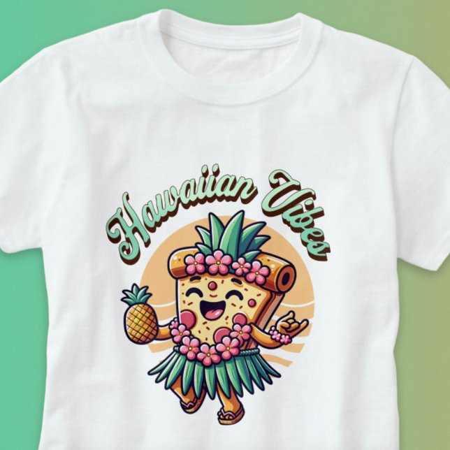 Funny Hawaiian Pizza Summer Beach Vibes Shirt T (Funny Hawaiian Pizza Summer Beach Vibes Shirt)