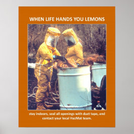 Funny Hazmat Biohazard Safety Adress Poster