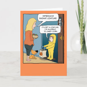 Funny Hazmat Kostym Halloween-kort Kort