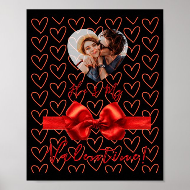 Funny He S My Valentine Womens  Poster (Framsidan)